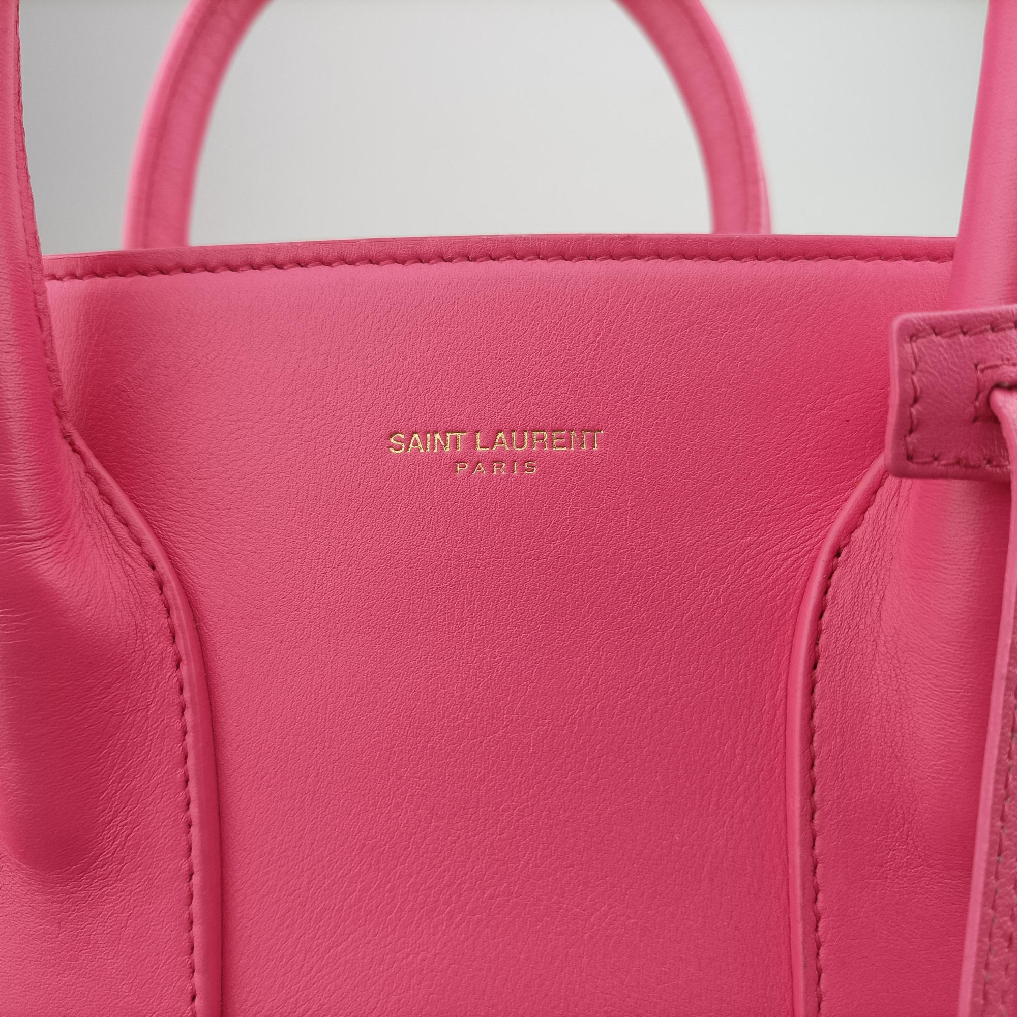 Pre-owned Yves Saint Laurent SAC DE JOUR Rose Leather 324823 shoulderbag | stylenewstar