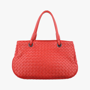 Pre-owned Bottega Veneta Intrecciato Red lambskin  handbag | stylenewstar
