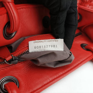 Pre-owned Bottega Veneta Intrecciato Red lambskin  handbag | stylenewstar