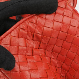 Pre-owned Bottega Veneta Intrecciato Red lambskin  handbag | stylenewstar
