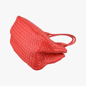 Pre-owned Bottega Veneta Intrecciato Red lambskin  handbag | stylenewstar