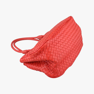 Pre-owned Bottega Veneta Intrecciato Red lambskin  handbag | stylenewstar