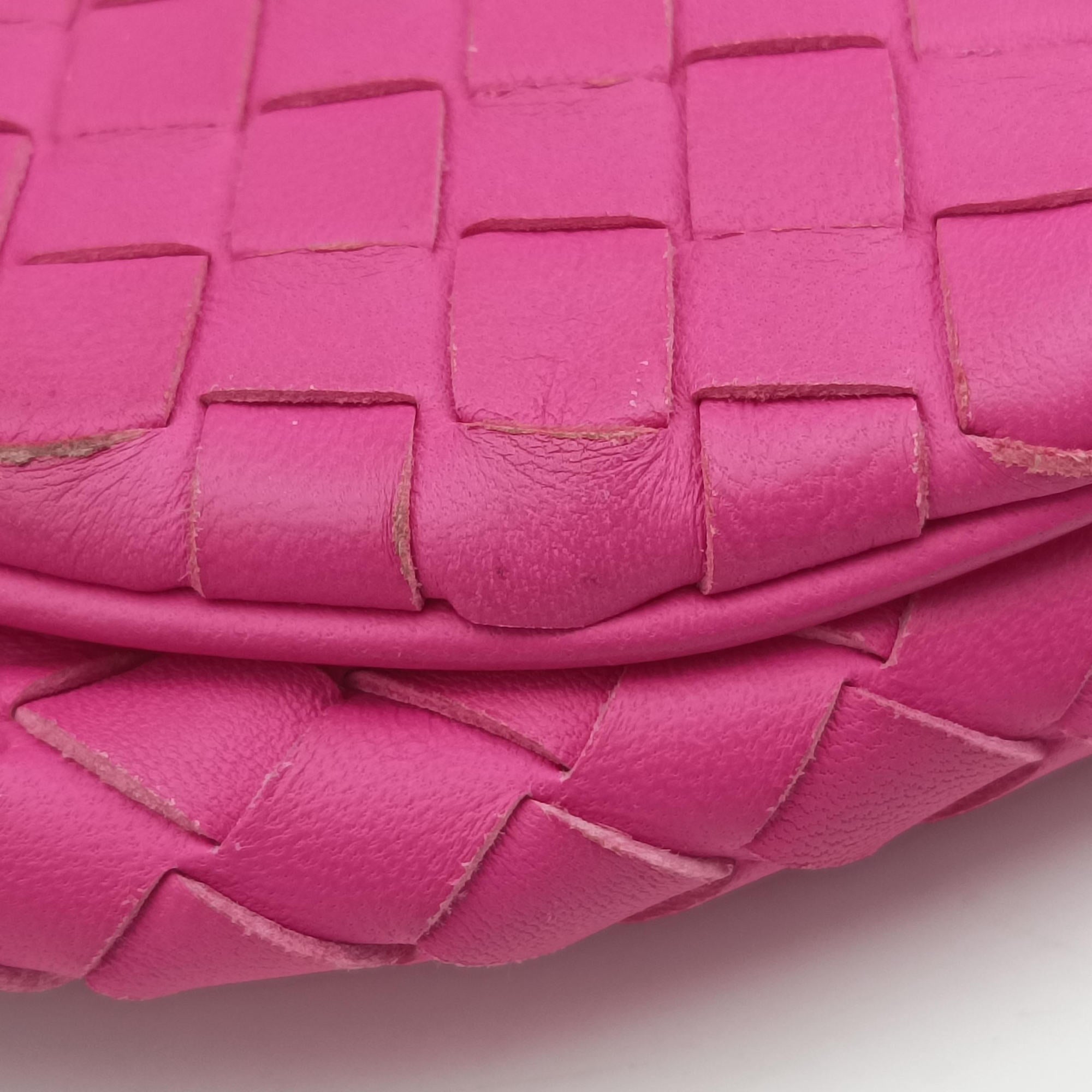 Pre-owned Bottega Veneta Intrecciato Rose lambskin  shoulderbag | stylenewstar