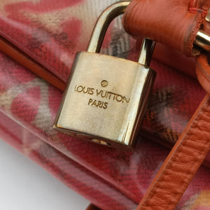 Pre-owned Louis Vuitton Weekender PM Rose×Multicolor Monogram Pulp M95734 handbag | stylenewstar