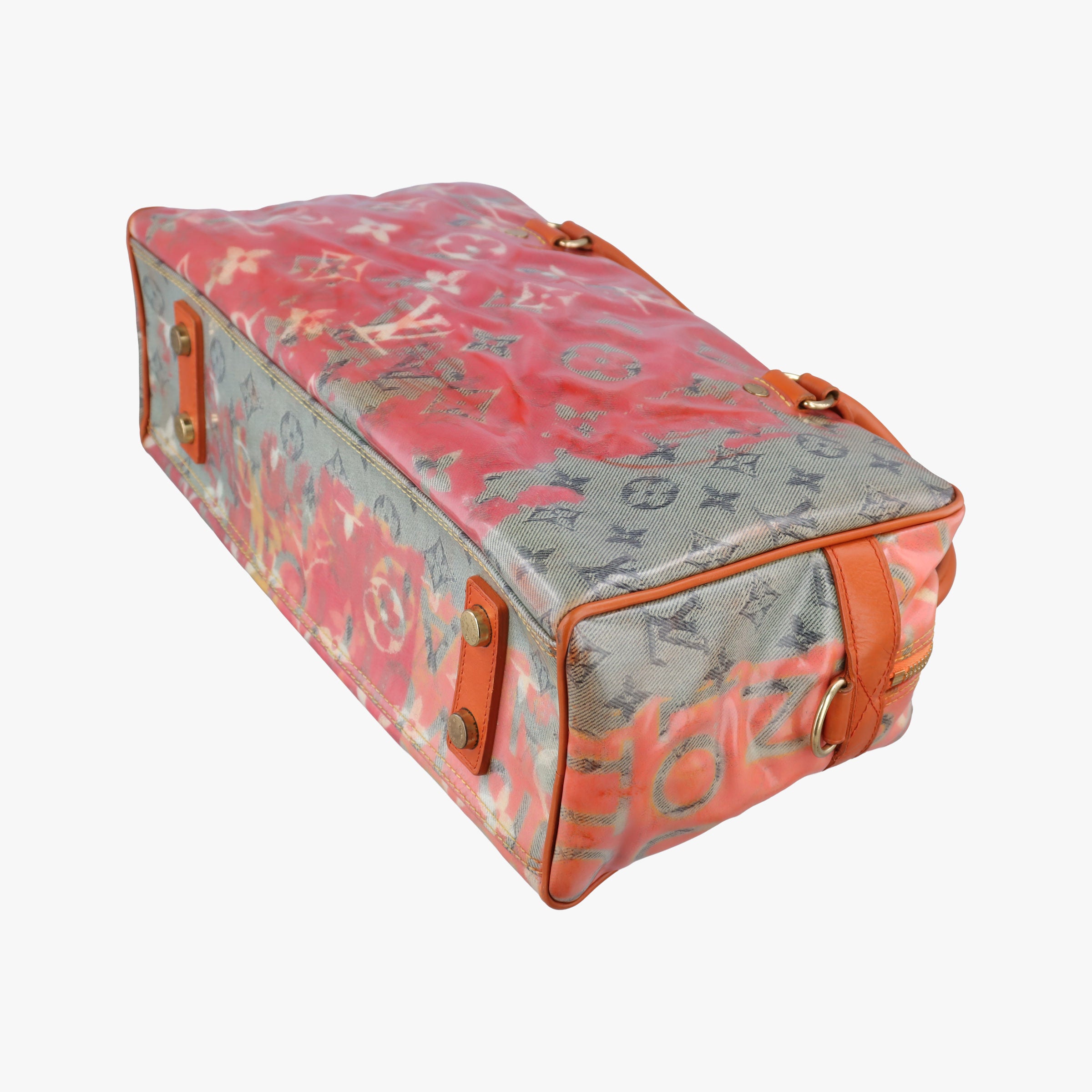 Pre-owned Louis Vuitton Weekender PM Rose×Multicolor Monogram Pulp M95734 handbag | stylenewstar