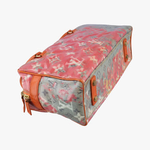 Pre-owned Louis Vuitton Weekender PM Rose×Multicolor Monogram Pulp M95734 handbag | stylenewstar