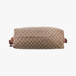 Pre-owned Gucci Medium Bamboo Brown Canvas×Leather 232959 handbag | stylenewstar