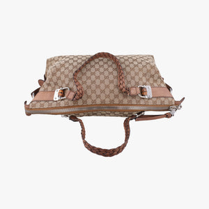 Pre-owned Gucci Medium Bamboo Brown Canvas×Leather 232959 handbag | stylenewstar
