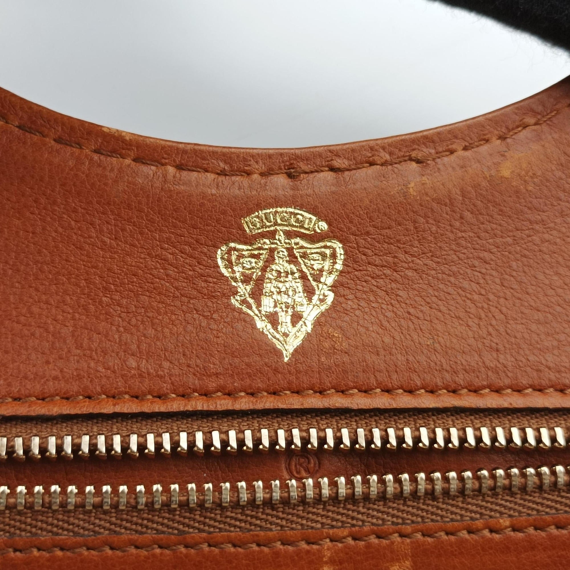 Secondhand Gucci Stirrup Brown leather 277514 handbag | stylenewstar