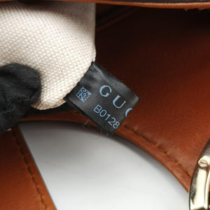 Secondhand Gucci Stirrup Brown leather 277514 handbag | stylenewstar