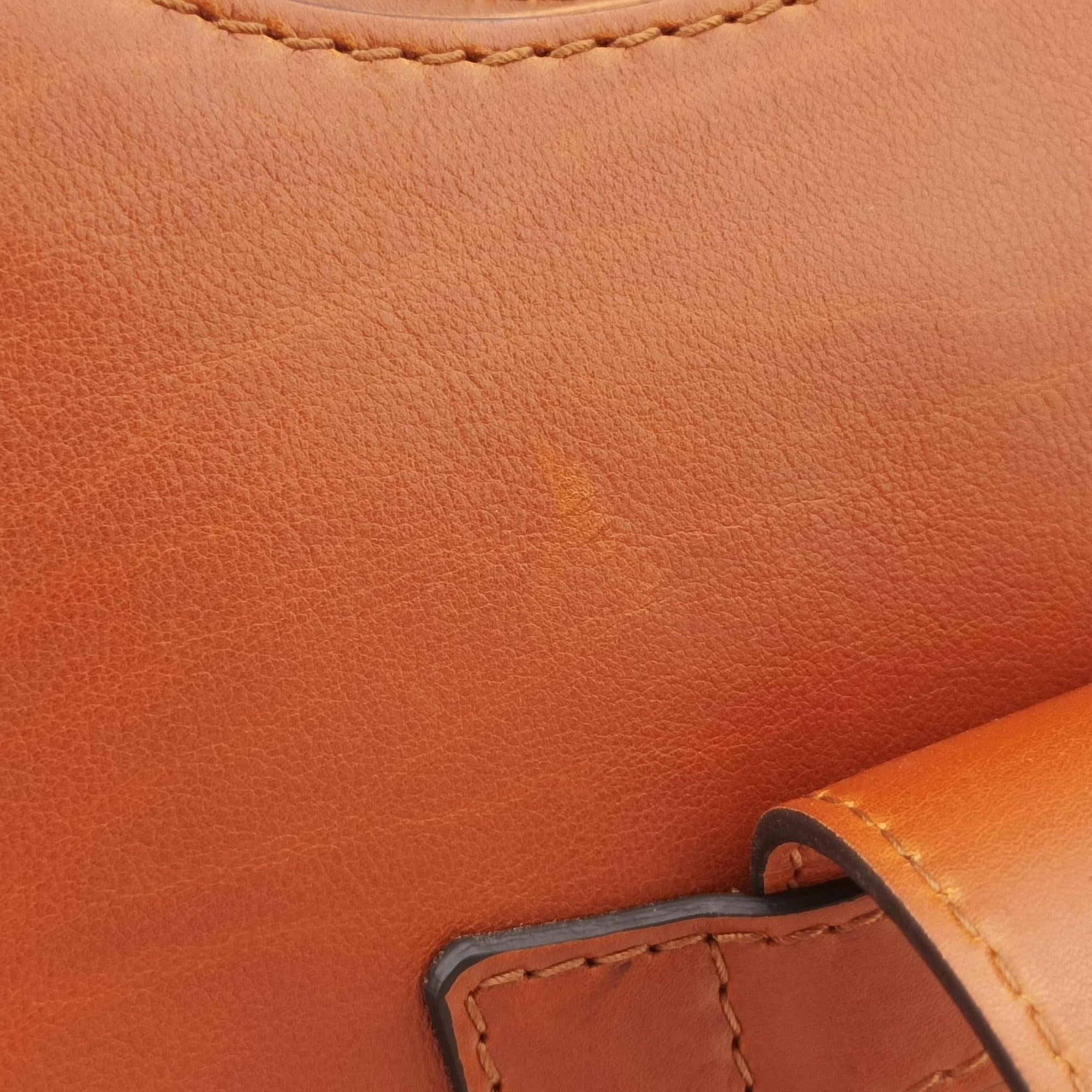 Secondhand Gucci Stirrup Brown leather 277514 handbag | stylenewstar