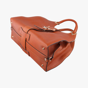 Secondhand Gucci Stirrup Brown leather 277514 handbag | stylenewstar