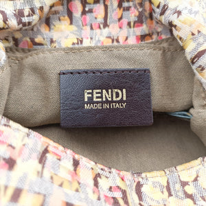 Pre-owned Fendi Baguette Beige×Multicolour fabric 8BR180 shoulderbag | stylenewstar
