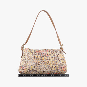 Pre-owned Fendi Baguette Beige×Multicolour fabric 8BR180 shoulderbag | stylenewstar