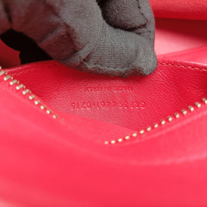 Pre-owned Yves Saint Laurent BABY CABAS Red Leather 394461 shoulderbag | stylenewstar