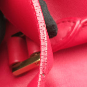 Pre-owned Yves Saint Laurent BABY CABAS Red Leather 394461 shoulderbag | stylenewstar