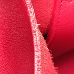 Pre-owned Yves Saint Laurent BABY CABAS Red Leather 394461 shoulderbag | stylenewstar
