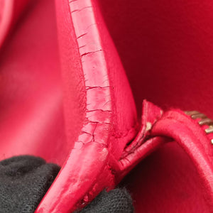 Pre-owned Yves Saint Laurent BABY CABAS Red Leather 394461 shoulderbag | stylenewstar
