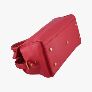 Pre-owned Yves Saint Laurent BABY CABAS Red Leather 394461 shoulderbag | stylenewstar
