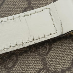 Pre-owned Gucci New Jackie Brown×White PVC coated canvas×Leather 203493 handbag | stylenewstar