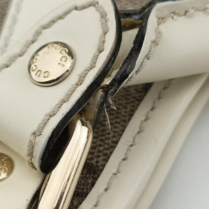 Pre-owned Gucci New Jackie Brown×White PVC coated canvas×Leather 203493 handbag | stylenewstar