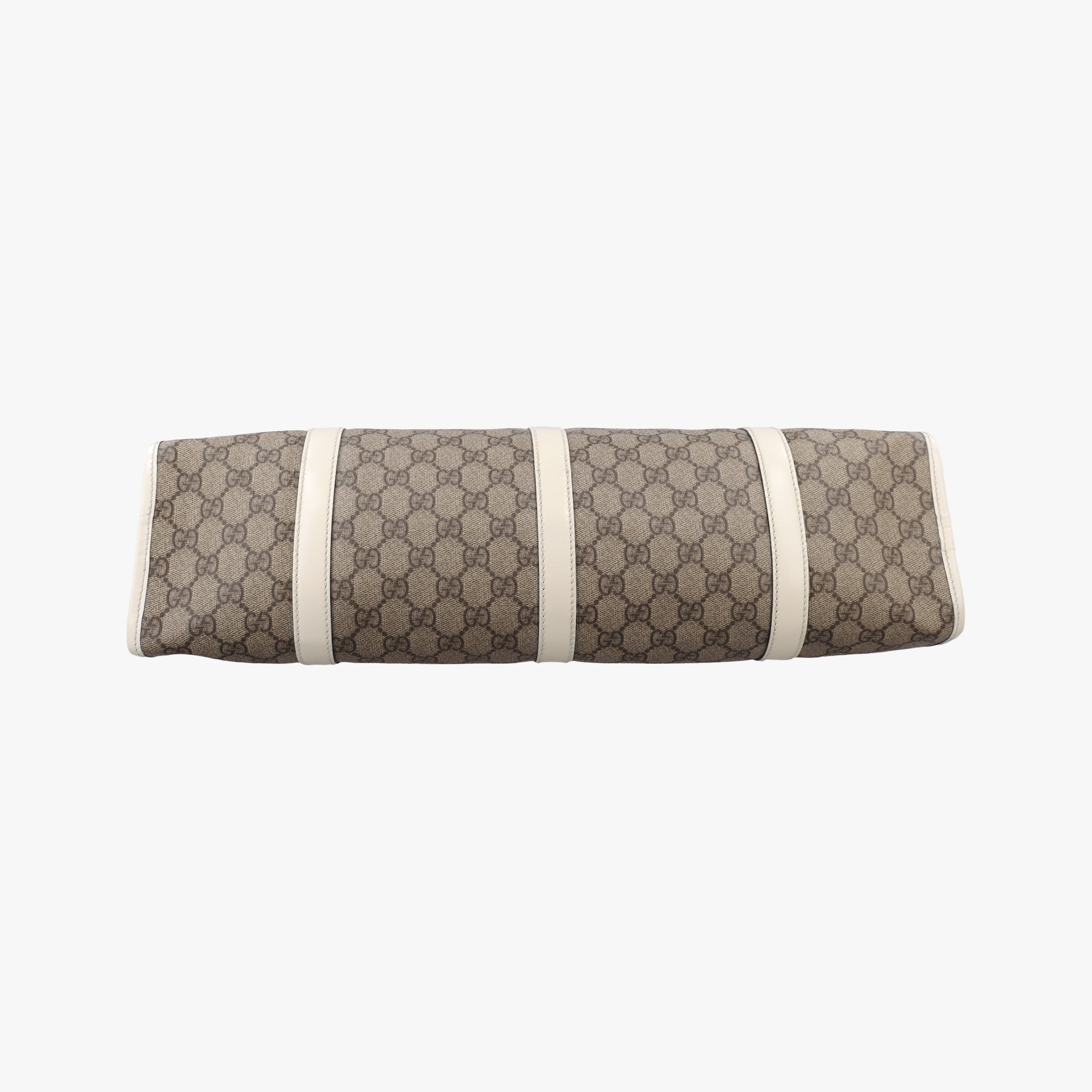 Pre-owned Gucci New Jackie Brown×White PVC coated canvas×Leather 203493 handbag | stylenewstar