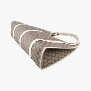 Pre-owned Gucci New Jackie Brown×White PVC coated canvas×Leather 203493 handbag | stylenewstar
