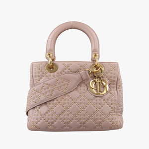Vintage Christian Dior Lady Dior Pink lambskin  shoulderbag | stylenewstar