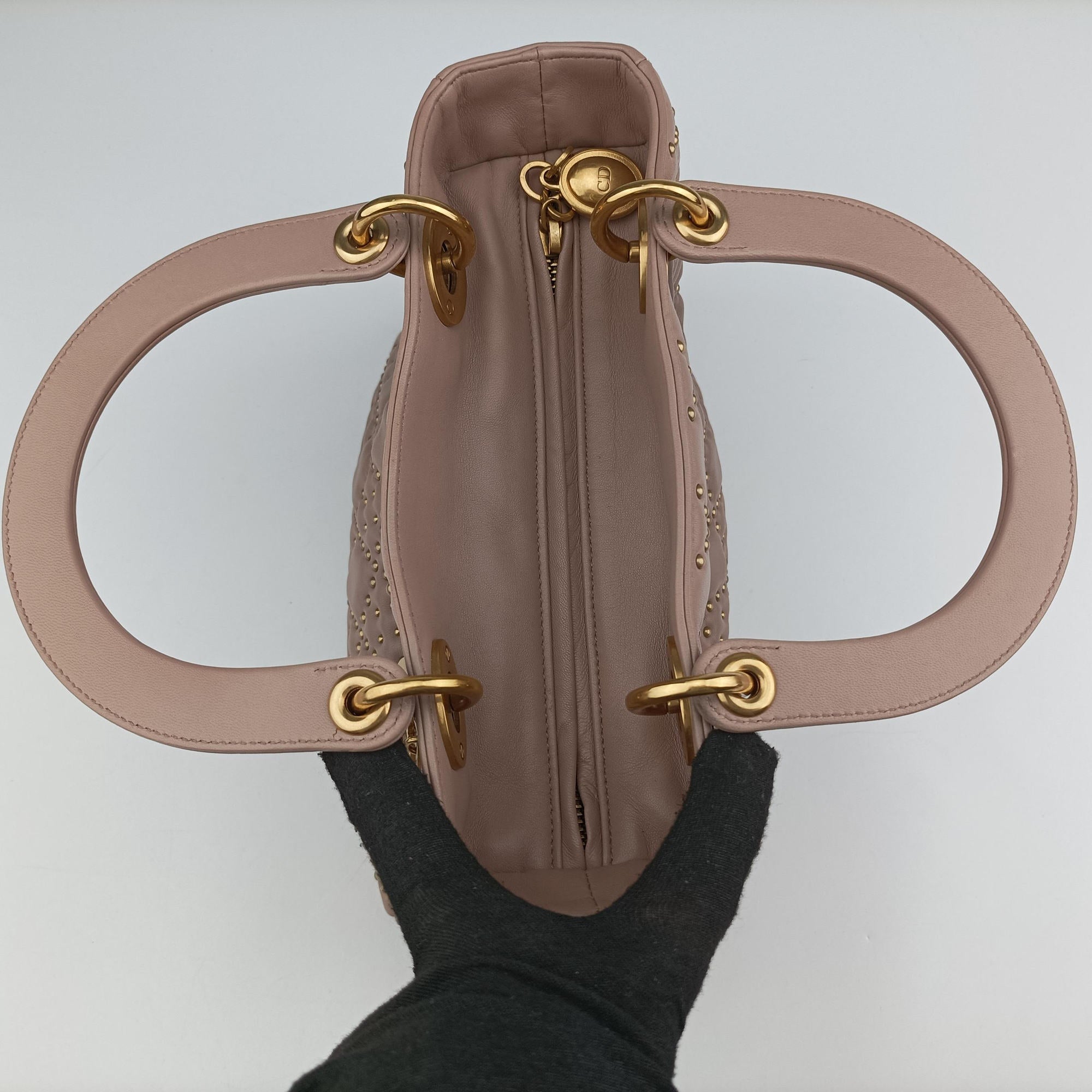 Vintage Christian Dior Lady Dior Pink lambskin  shoulderbag | stylenewstar