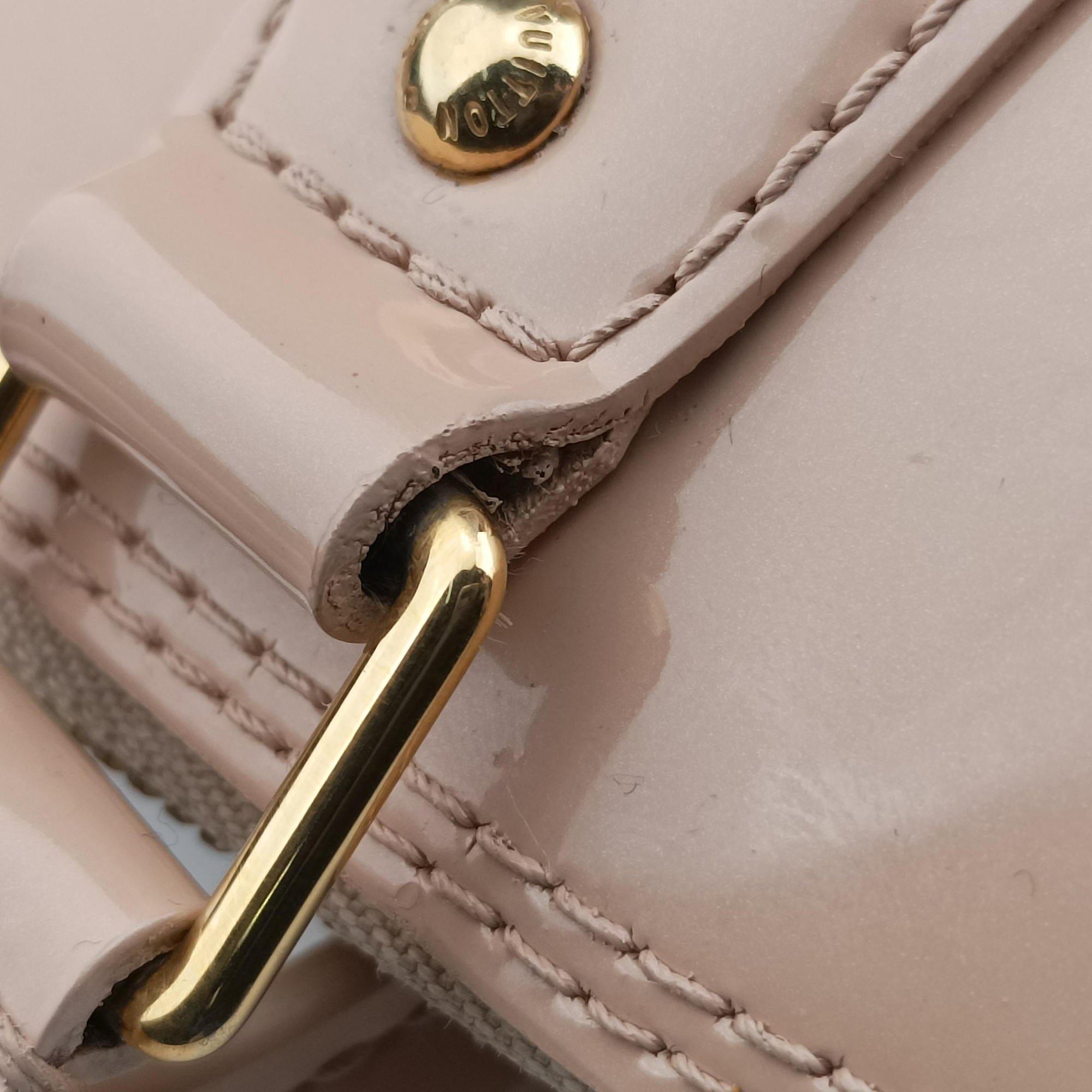Pre-owned Louis Vuitton ALMA PM Rose Florentine Vernis M91614 handbag | stylenewstar