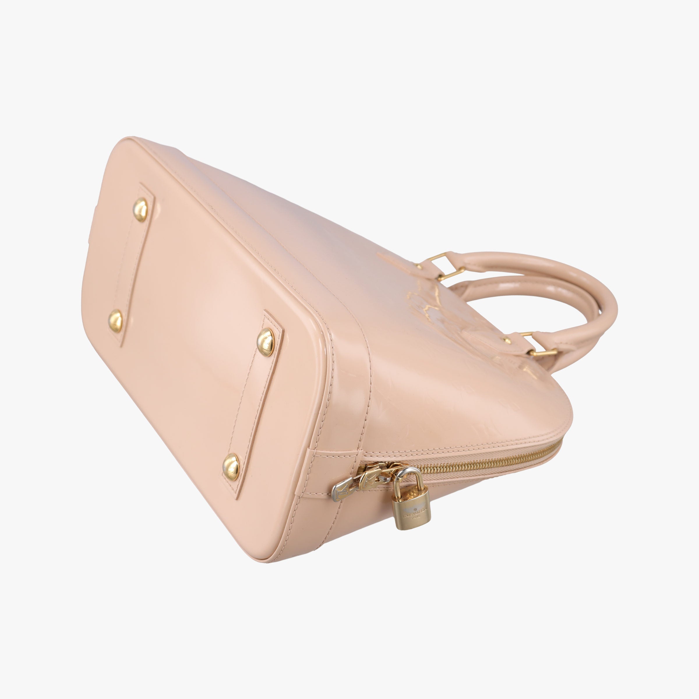 Pre-owned Louis Vuitton ALMA PM Rose Florentine Vernis M91614 handbag | stylenewstar