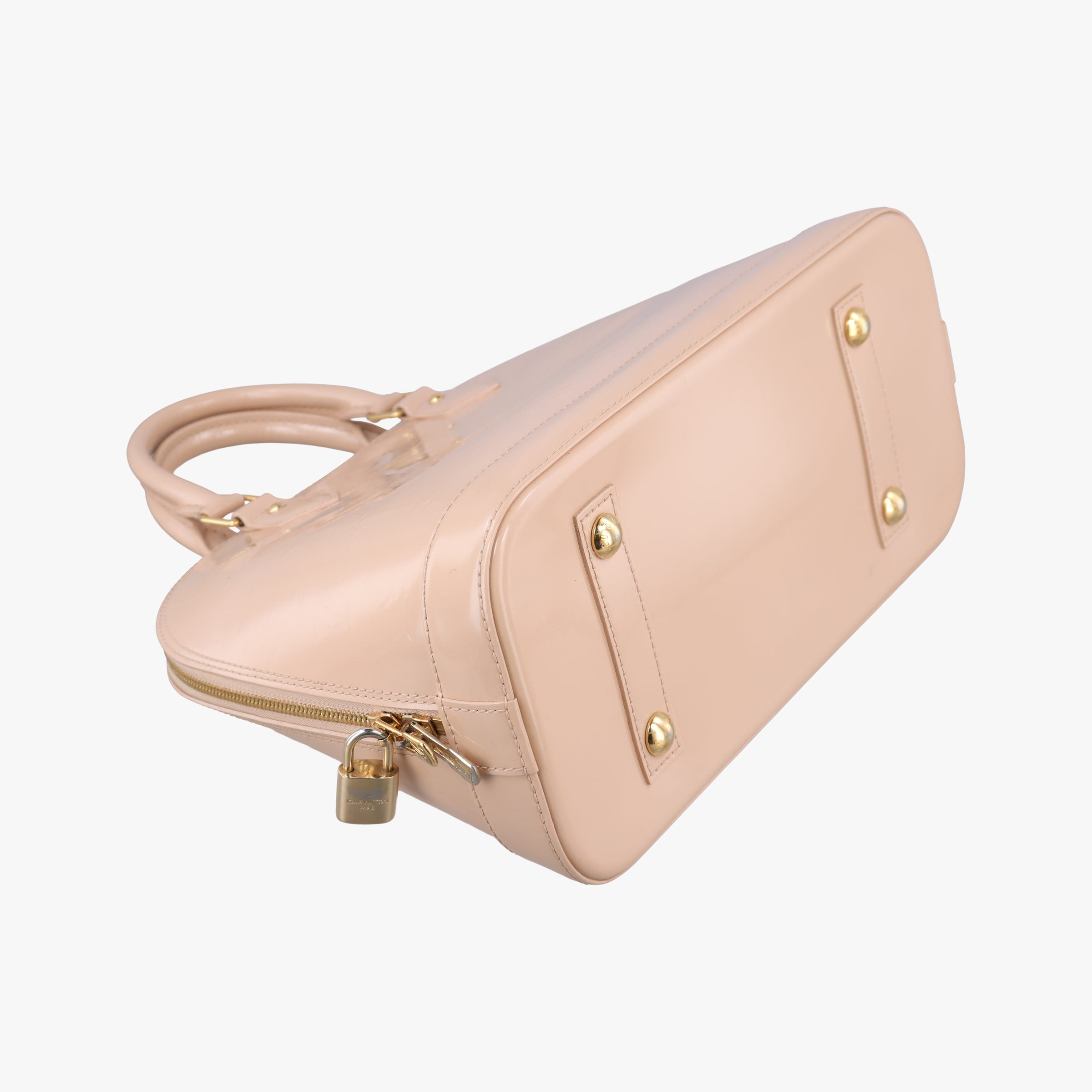 Pre-owned Louis Vuitton ALMA PM Rose Florentine Vernis M91614 handbag | stylenewstar