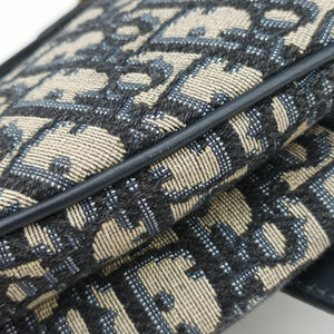 Vintage Christian Dior Saddle Navy Jacquard  handbag | stylenewstar