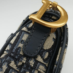 Vintage Christian Dior Saddle Navy Jacquard  handbag | stylenewstar
