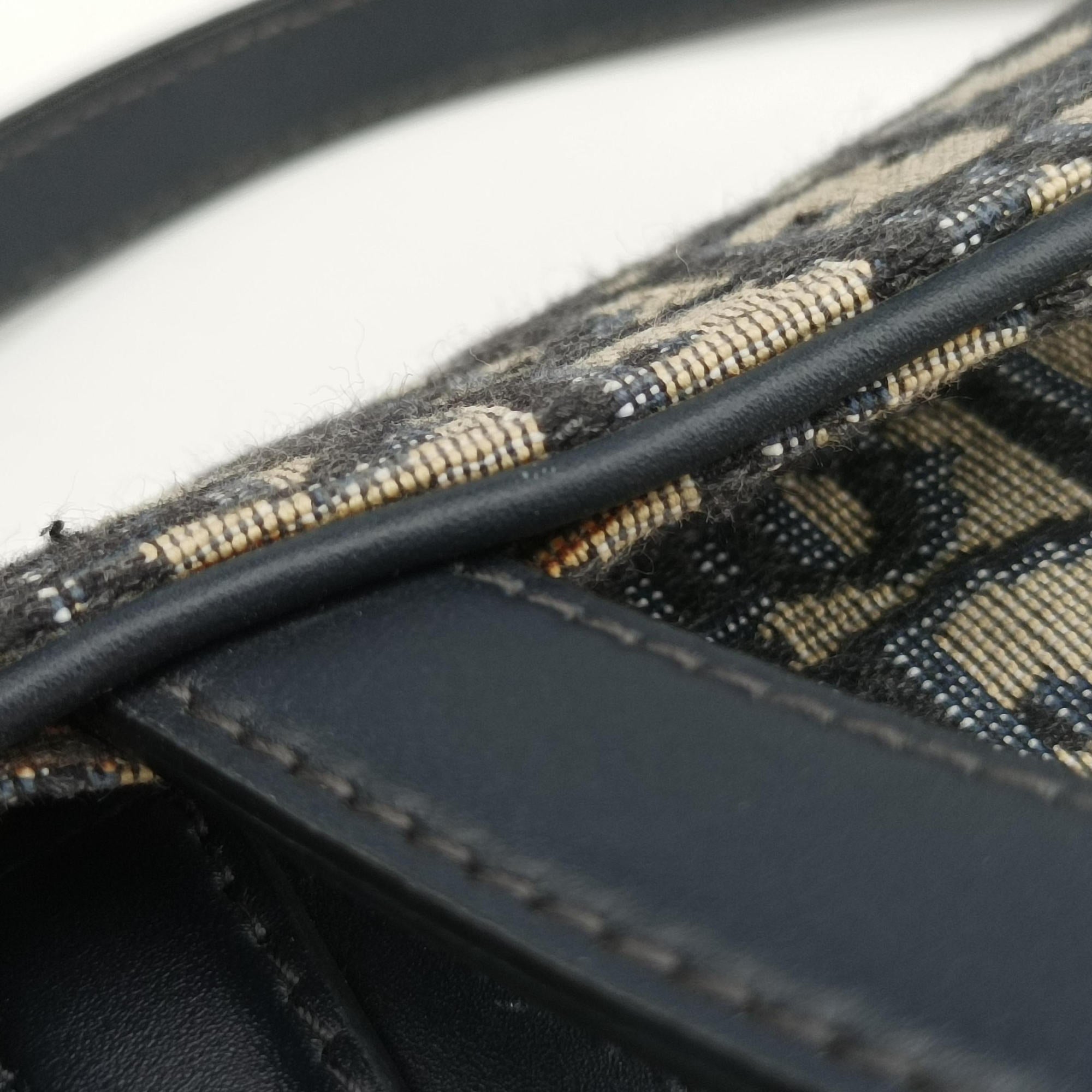 Vintage Christian Dior Saddle Navy Jacquard  handbag | stylenewstar