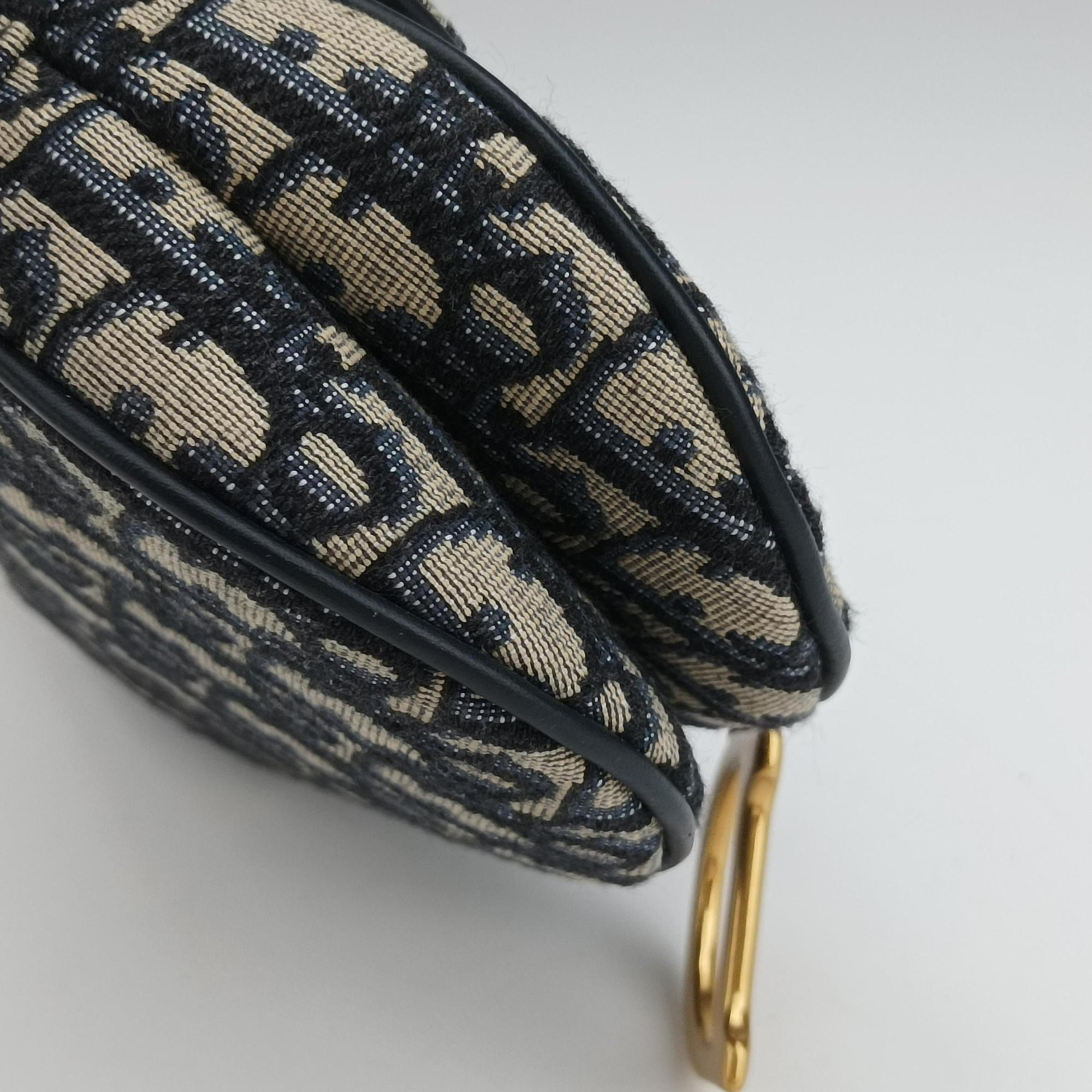 Vintage Christian Dior Saddle Navy Jacquard  handbag | stylenewstar