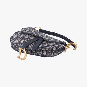 Vintage Christian Dior Saddle Navy Jacquard  handbag | stylenewstar