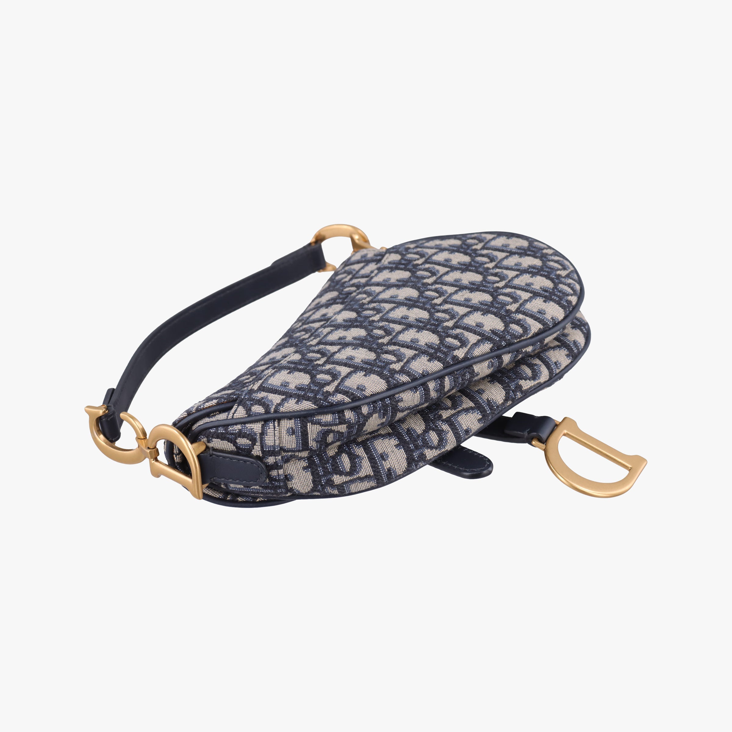 Vintage Christian Dior Saddle Navy Jacquard  handbag | stylenewstar