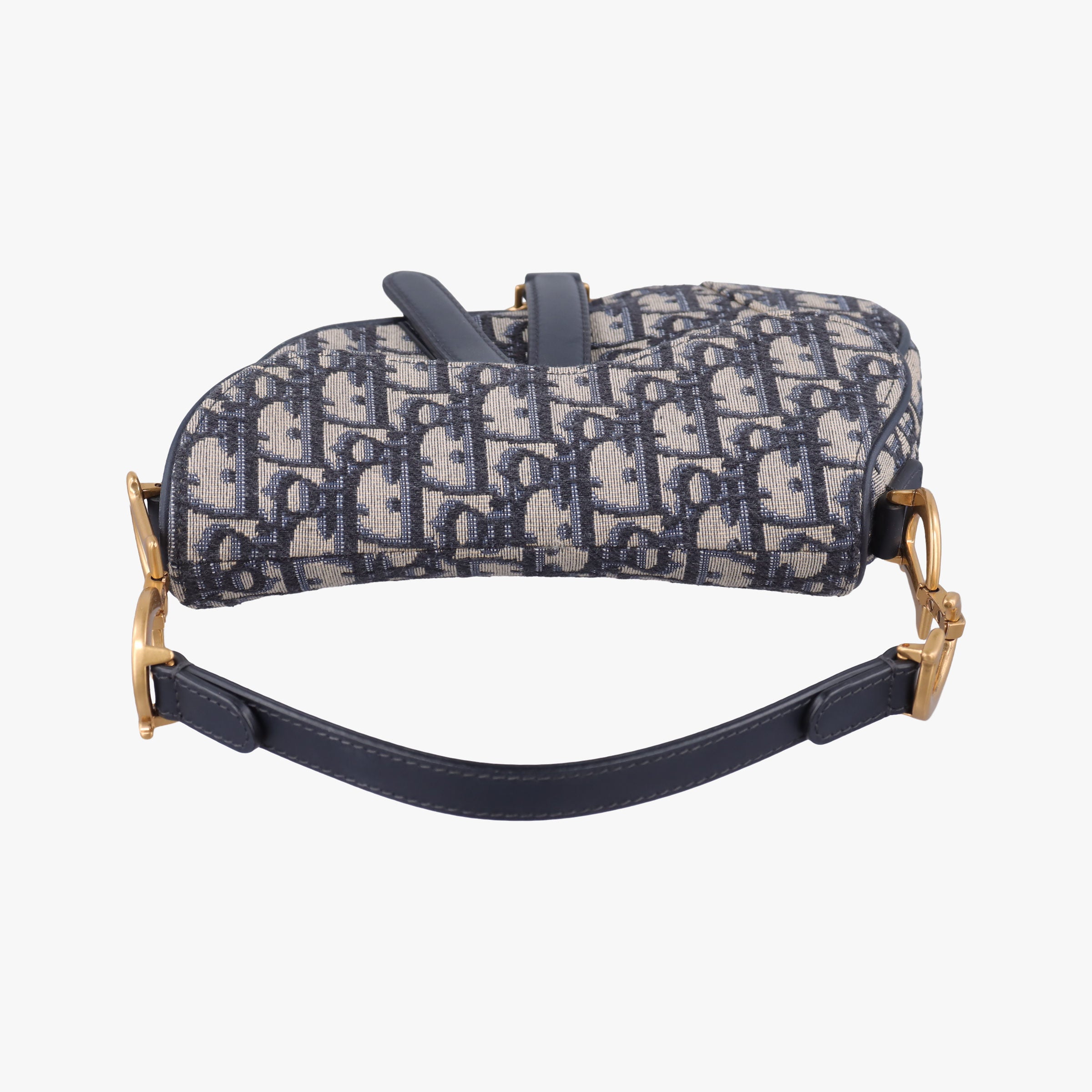 Vintage Christian Dior Saddle Navy Jacquard  handbag | stylenewstar