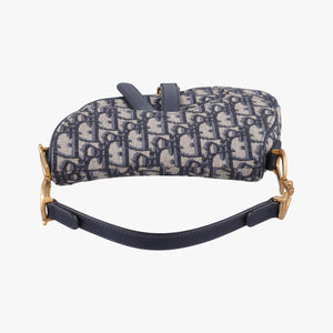 Vintage Christian Dior Saddle Navy Jacquard  handbag | stylenewstar