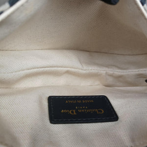 Vintage Christian Dior Saddle Navy Jacquard  handbag | stylenewstar