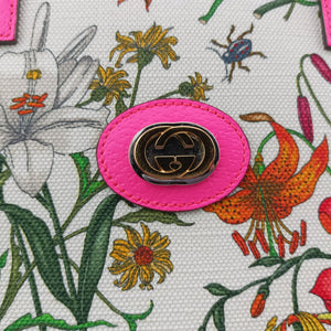 Pre-owned Gucci Flora Multicolour Canvas×Leather 550141 shoulderbag | stylenewstar