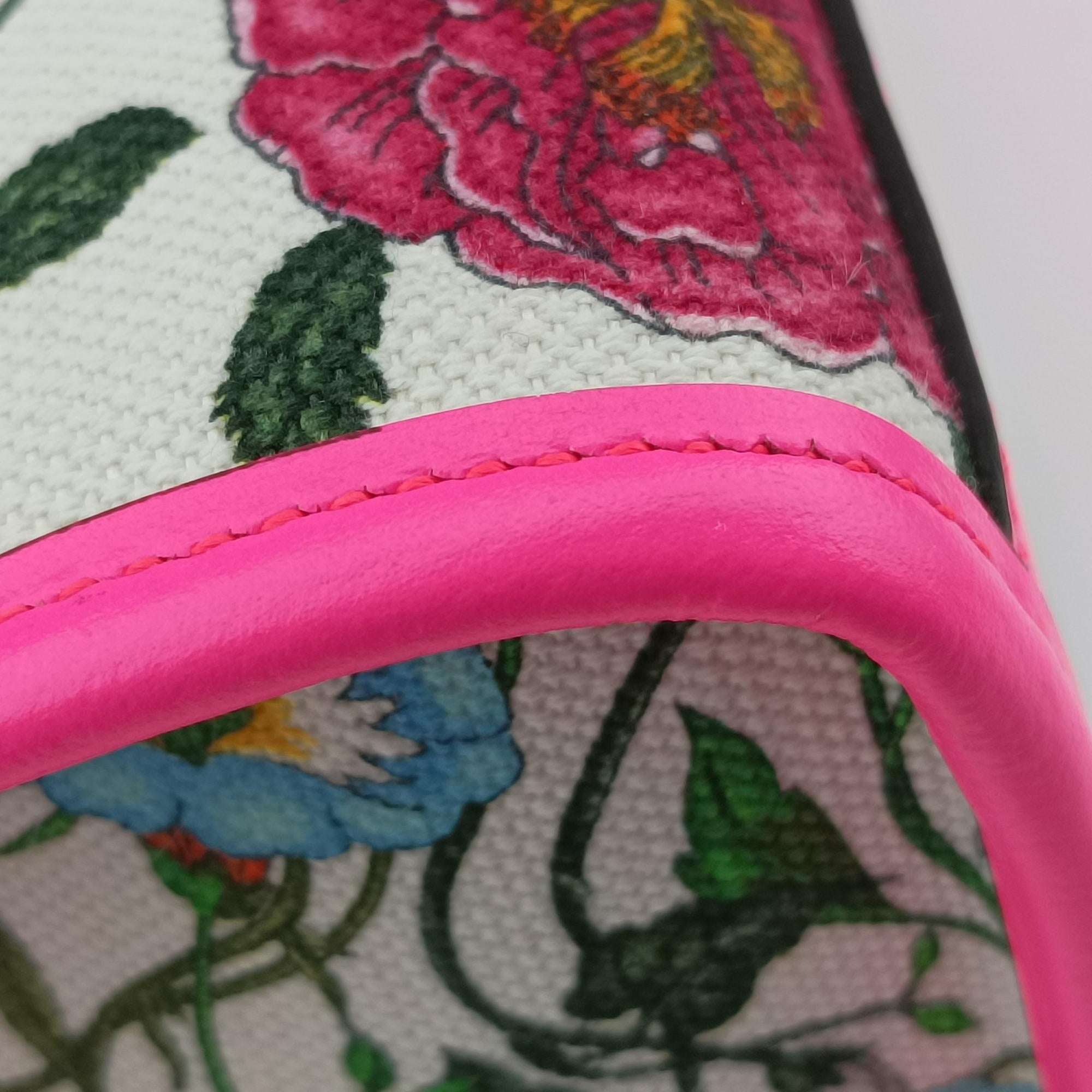 Pre-owned Gucci Flora Multicolour Canvas×Leather 550141 shoulderbag | stylenewstar