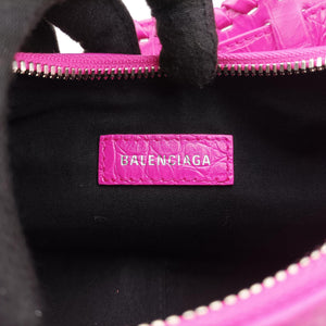 Pre-owned Balenciaga Le Cagole mini Rose Leather  shoulderbag | stylenewstar