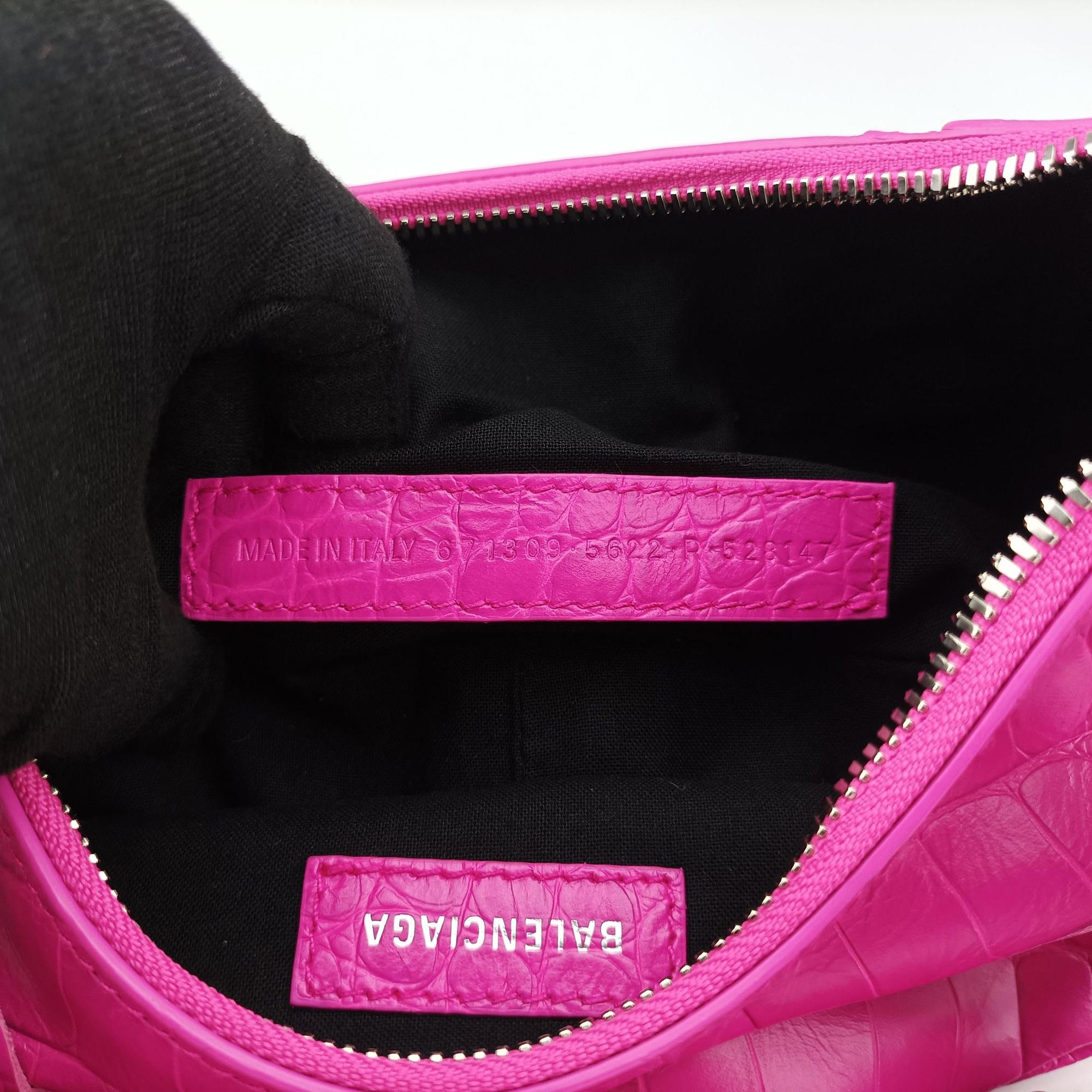 Pre-owned Balenciaga Le Cagole mini Rose Leather  shoulderbag | stylenewstar