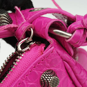 Pre-owned Balenciaga Le Cagole mini Rose Leather  shoulderbag | stylenewstar