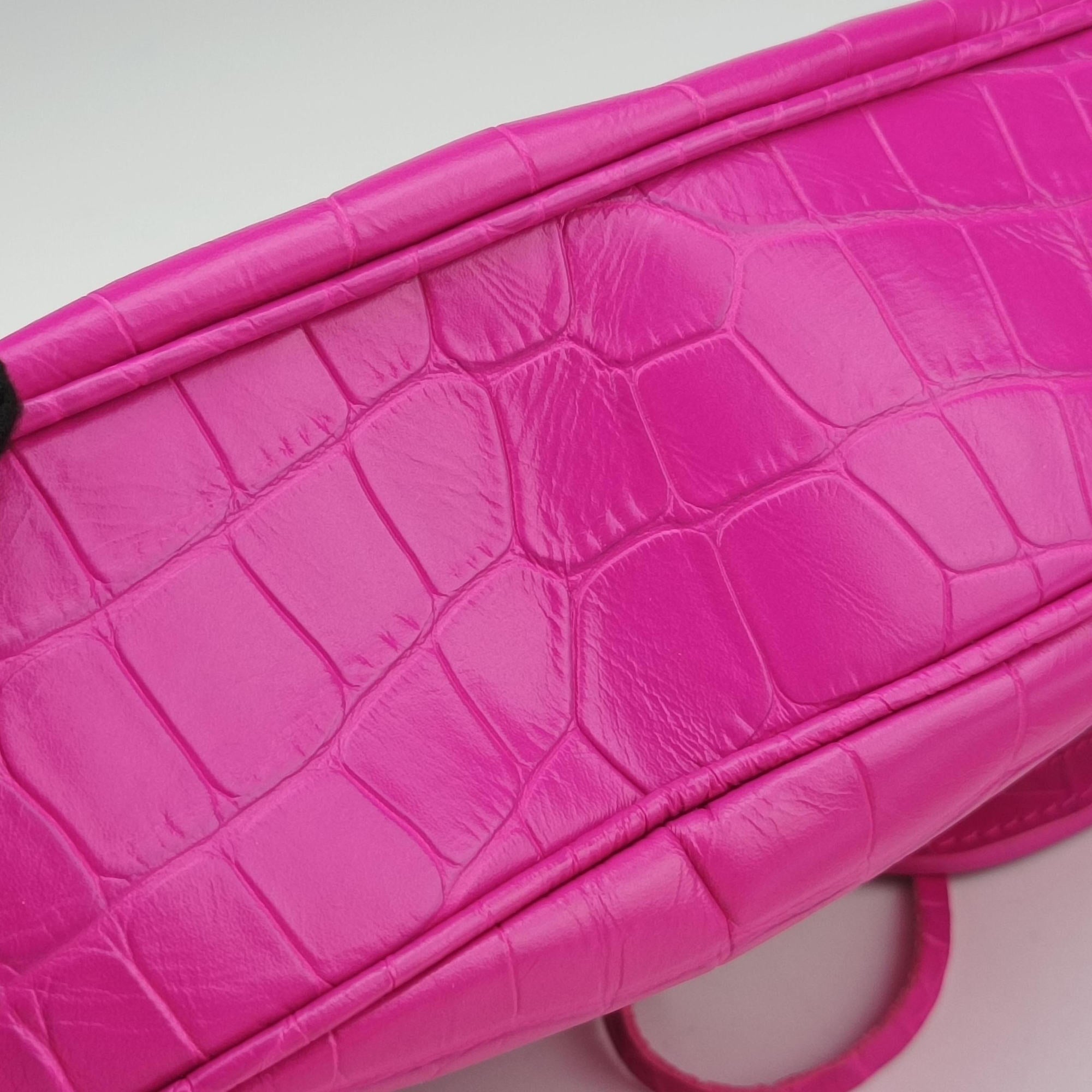 Pre-owned Balenciaga Le Cagole mini Rose Leather  shoulderbag | stylenewstar