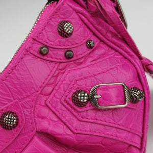 Pre-owned Balenciaga Le Cagole mini Rose Leather  shoulderbag | stylenewstar