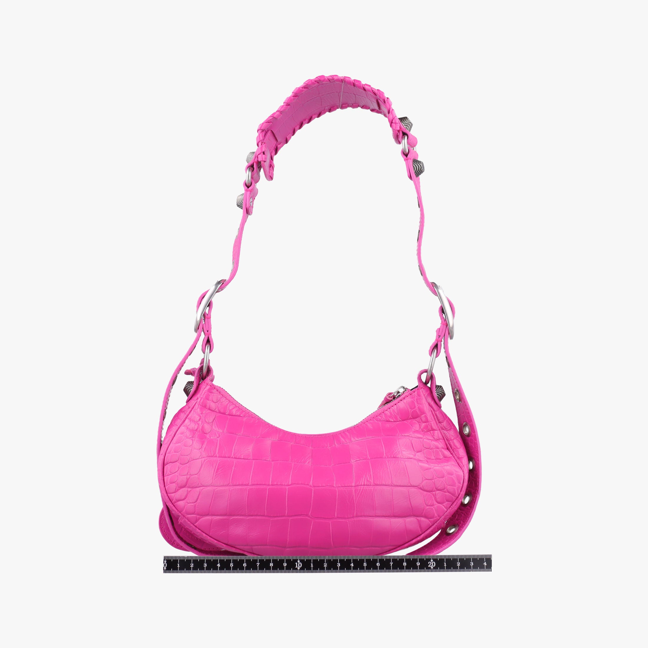 Pre-owned Balenciaga Le Cagole mini Rose Leather  shoulderbag | stylenewstar