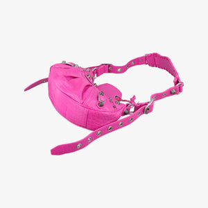 Pre-owned Balenciaga Le Cagole mini Rose Leather  shoulderbag | stylenewstar